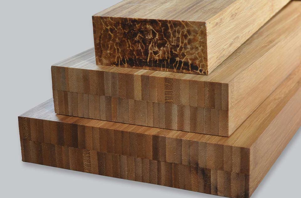 尺寸木材由100%快速再生的竹子制成