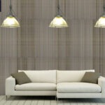 沙发在现代斯堪的纳维亚室内设计与帆布3d Rende